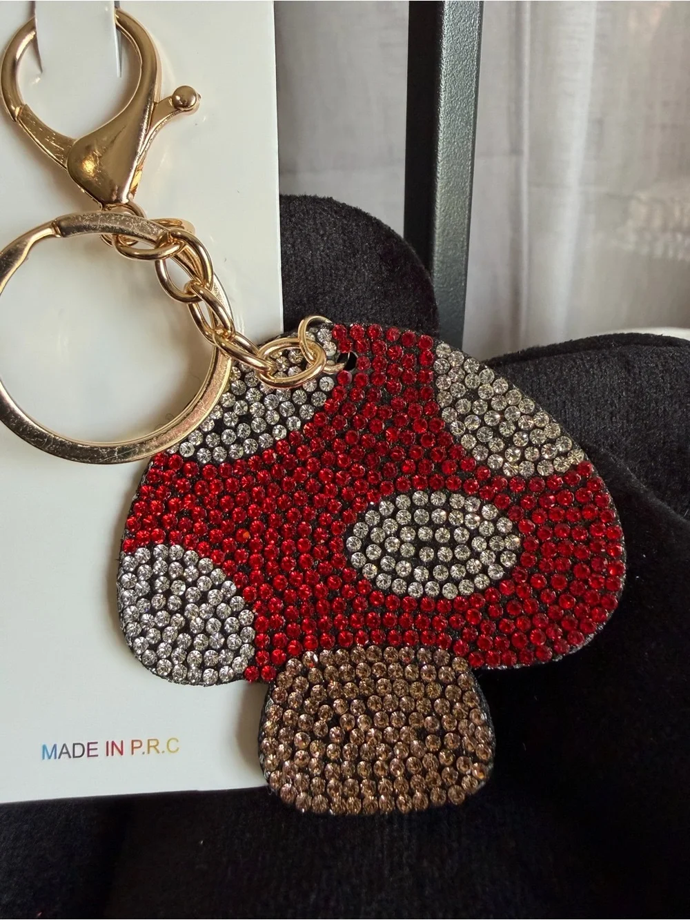 Pastel Collection Mushroom Crystal Bag Charm and Key Holder